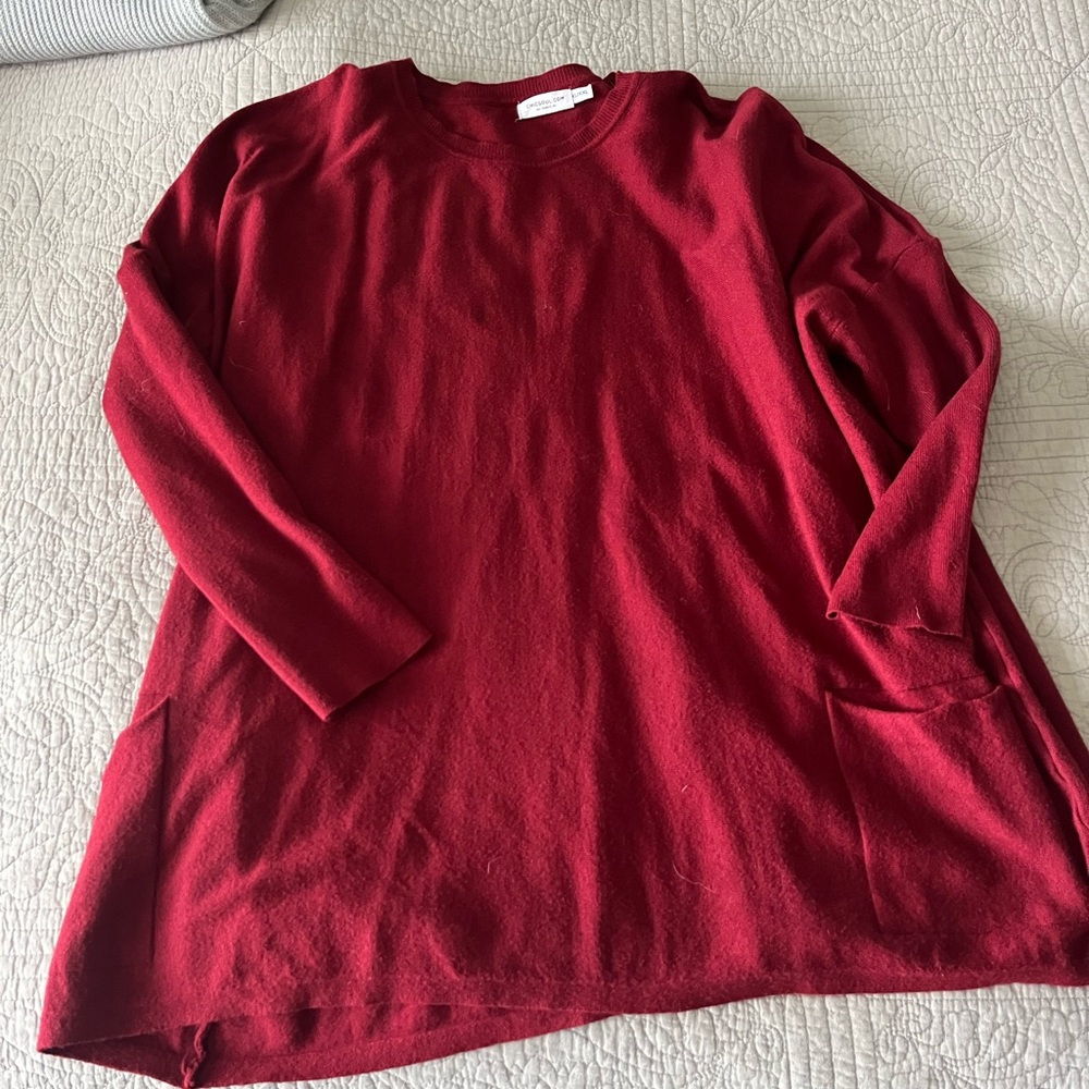 Red Long Sleeve Top